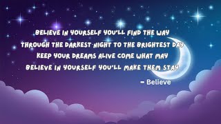 Believe in Yourself motivational lyrics song