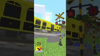 Railway level Railroad crossing trains Minecraft【 踏切 電車 アニメ】マイクラ ふみきり   153-05