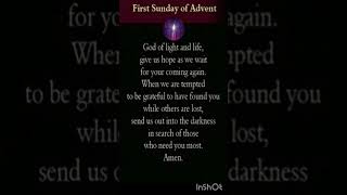 1st Sunday of Advent Prayer