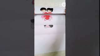 cute couple story in paper folding art💖#shorts#viral#cartoon#cute#pls_subscribe#like#song