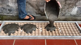 Flower pots craft // Details how to make Flower pots from Cement and Egg trays