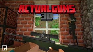 Minecraft pe 3D GUN Mod ! Minecraft pe GUN Addon ! MCPE 3D GUN Mod !