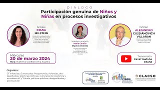 Diálogo sobre la Participación genuina de niños y niñas en procesos investigativos