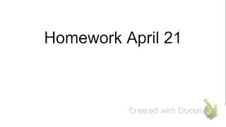 Staar review hw Wednesday April 21