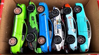 Review Box Full of Diecast Model Cars