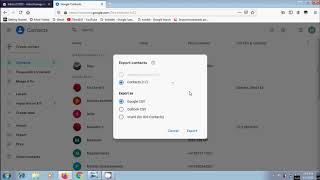 Gmail: how to export the contacts in Gmail