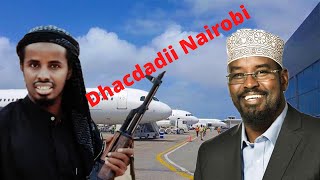 Diyaaraddii kulmisay Axmed Madoobe & Axmed Godane (Dhacdadii Jomo Kenyatta Airport)