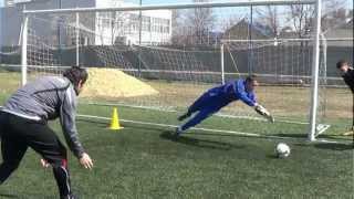 Training for goalkeepers - Antrenament de portari  (coordonare-reactie-explozie)