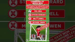 Liverpool FC football trivia quiz with answers. Think you know your LFC footy facts? Find out here.