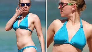 Scarlett Johansson Sunkissed In Bikini Shows