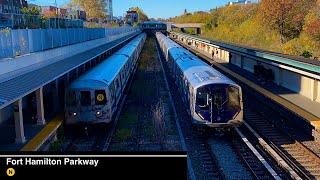 BMT Sea Beach Line| (N)(W) Train Action w/ R211 Test Run @ Fort Hamilton Parkway