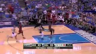 Dwyane Wade Blocks Jason Terry and Finishes the Fastbreak with a One-Handed Dunk (Game 3)