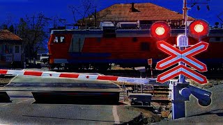 電車アニメ | Railway Crossing | 電車アニメ | Russia railroad crossing fumikiri train