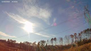 12/22/2023 Time Lapse - All Day | Airplanes & Contrails All Day | Beautiful Fiery Sunset | 4K