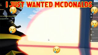 I just wanted McDonalds!!!!!! (roblox car crushers 2)😭😭😭😭😭😭