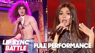 Gregg Sulkin's "Milkshake" vs. Victoria Justice's "Hot in Herre" | Lip Sync Battle