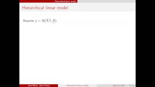 Hierarchical linear models