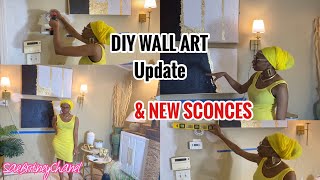 DIY WALL ART UPDATE | & HOW TO HANG NEW SCONCES