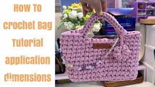 How to crochet bag tutorial app size | Cri crochet