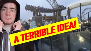 A VERY Wet Blackpool Pleasure Beach Winter Weekends (VLOG)