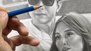 Live Drawing/ Shading/ Sketching! Realistic Pencil Portrait Real Time Tutorial