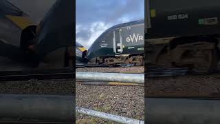 Gwr Class 800034 And 800019 Pass Drope Road Crossing St Fagans #transport #uk #wales #railway #train