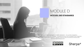 Module D   Accueil des stagiaires