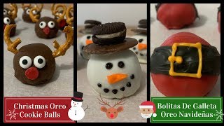 Christmas Oreo Cookie Balls - Bolitas de Galletas Oreo Navideñas