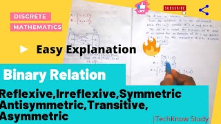 Binary relation on a set | CBSE class 11th and 12th | with Examples | Discrete Mathematics