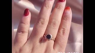 Garnet 7mm Round Cut Moissanite Ring Wedding Ring