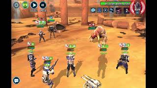 SWGOH_Geonosis Republic Offensive_Kam special mission with Rex lead and Tech