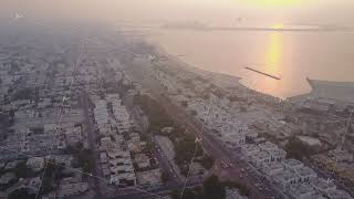 United Arab Emirates aerial view. Dubai, district, highway aerial view