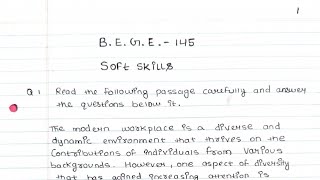 BEGE 145 solved Assignment 2023-2024 | BEGE 145 ignou handwritten assignment in English 2023- 2024 |