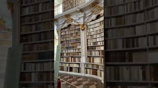 Admont Abbey Library more than 70k books 📚😍 #Austria #AdmontAbbeyLibrary #books #library #shorts