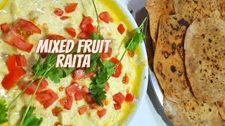 Yummy Fruit Raita Recipe | Mixed Fruit Raita Recipe | Quick & Easy raita