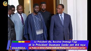 Macky Sall, Ousmane Sonko, Bassirou Diomaye : LES GRANDES RETROUVAILLES ! Au Palais 🇸🇳