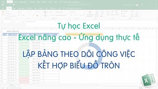 Tự học Excel | Lập bảng theo dõi tiến độ công việc - Kết hợp biểu đồ tròn