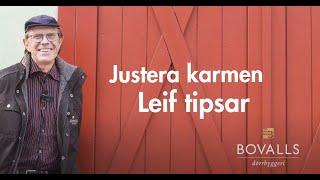 Hur justerar man en karm på en ytterdörr, Leif tipsar