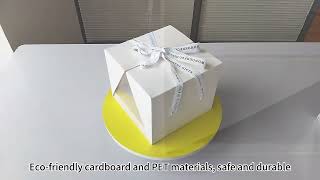 custom cake gift box, easy to take away. OEM ODM factory sales.