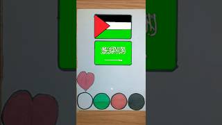 رسمت أعلام الدول العربية كلها💪😁 رسم علم السعودية #رسم #palestine #shortvideo  #السعودية #israel