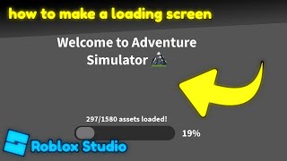 How to make a loading screen in Roblox Studio!