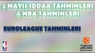 2 Mayıs İddaa Tahminleri | NBA Tahminleri | Euroleague Tahminleri | Maccabi-Panathinaikos