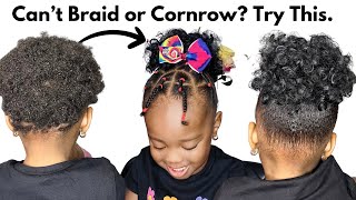 Omg😱 EASIEST HAIRSTYLE IN 10 mins on my 1 yr old | Detachable Pony | Simple Hairstyle on Short Hair