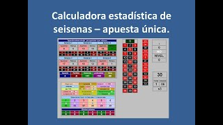 Calculadora estadística de seisenas - apuesta simple