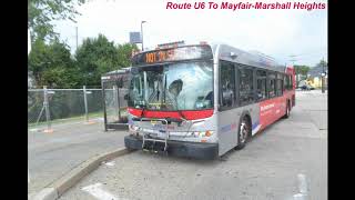 WMATA Metrobus   Ride Aboard 2006 New Flyer D40LFR #6122 on Route U6 to  Mayfair Marshall Heights