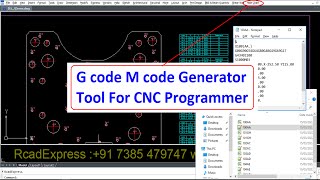 G code M code Generator Tool For CNC Programmer Full Video