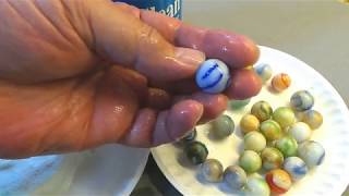 how to clean rust stain from glass marbles