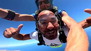 Javier First Skydive! Tandem Jump from 10000 feet at iJump Gran Canaria