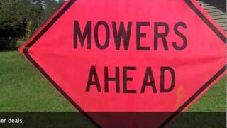 TheRioDeals 48" x 48" Diamond shape Mowers Ahead sign