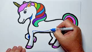 "Learn How to Draw a Unicorn in Timelapse (Step-by-Step Tutorial)"